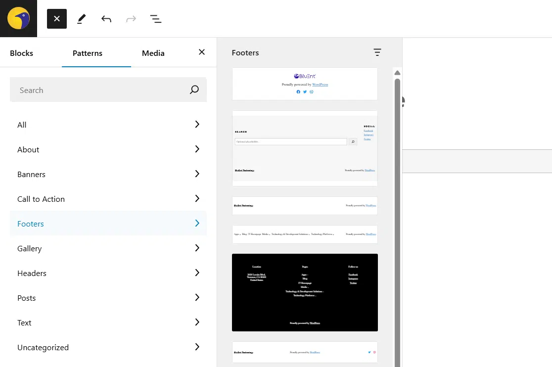 Setting Up Pattern Name